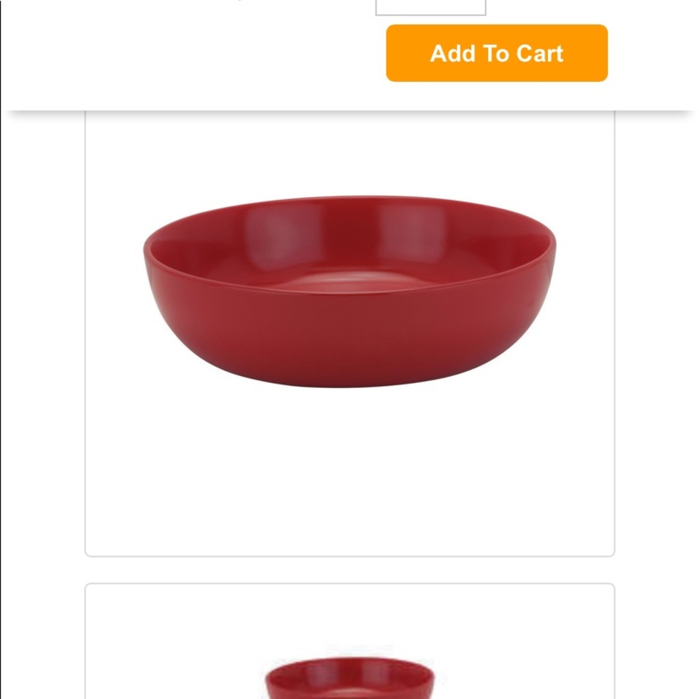 Ten Strawberry Street red Matte Serving or PASTA BOWLS!!! Set of 2; Modern